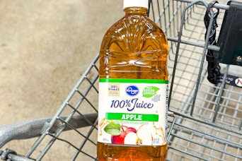 kroger apple juice in shopping cart