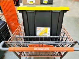 27-Gallon Storage Tote, $7.98 at The Home Depot (Beats Walmart and Target) card image