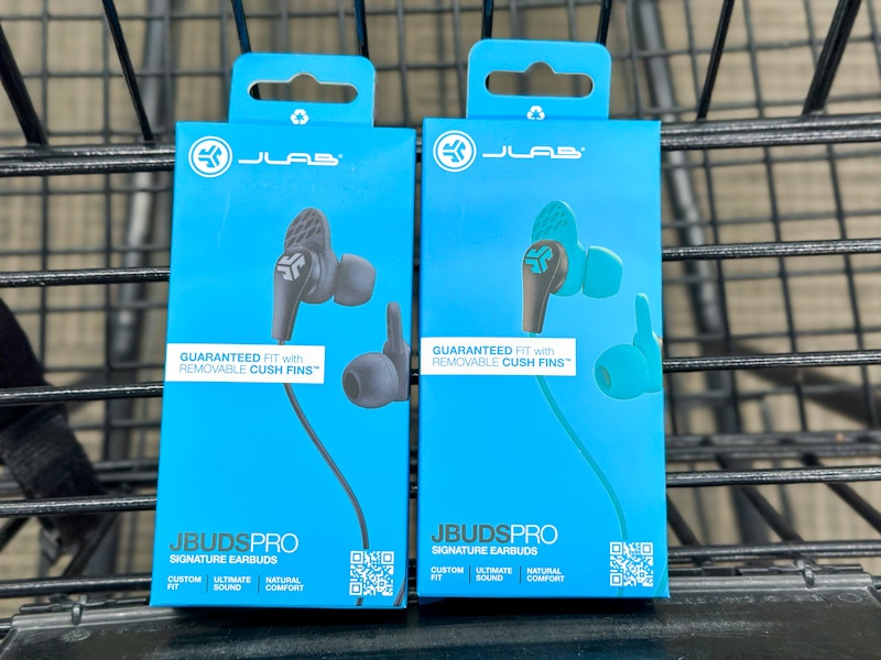 sets of ear buds in a cart