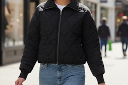 walmart no boundaries womens quilted jacket