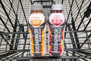 bodyarmor sports drinks in cart at kroger