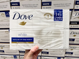 Dove white bar soap at Costco