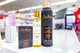 sheamoisture soap, body oil, and body wash in walgreens
