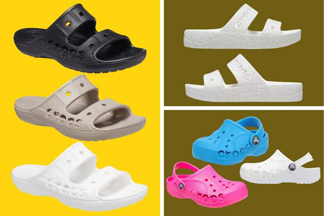 Discounted Crocs at Walmart: $11 Sandals, $17 Clogs, and More card image