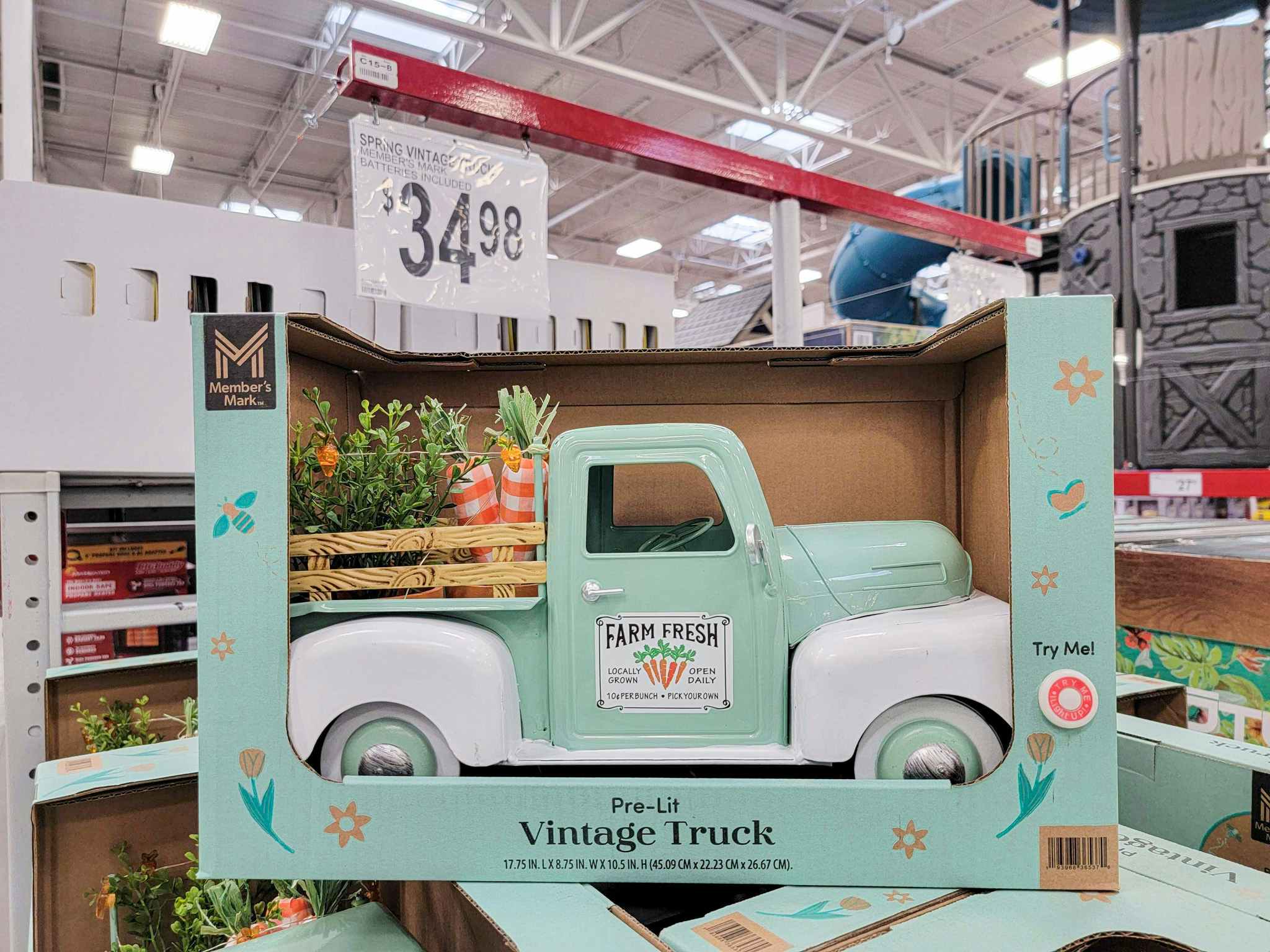 decorative spring vintage truck