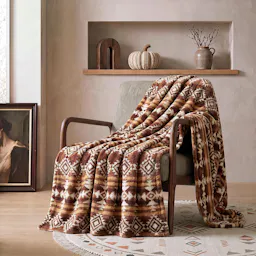 Boho Aztec Sherpa Throw