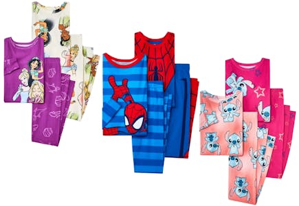 Disney Kids' 4-Piece Pajama Set