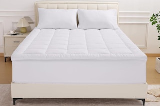mattress topper being used on bed