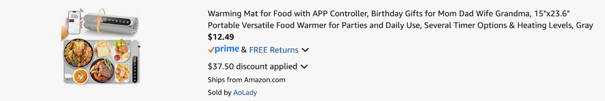 Amazon Food Warming Mat 2025