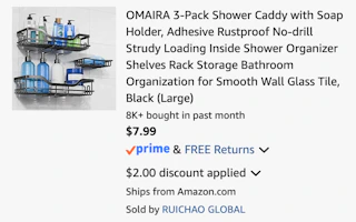 Amazon Shower Caddy 3pk 2026 2