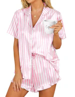 Womens Satin Pajama Set