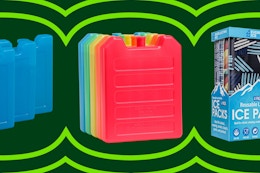 lunchbox ice packs on a grid