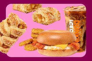 $1 braided apple pie and $6 meal deal from dunkin