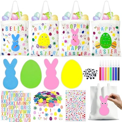 Easter Canvas Tote Bag 4-Pack
