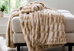 Faux Fur Throw Blankets, $25 at Walmart ($150 Cheaper Than Pottery Barn) card image