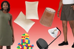 Apparel, building blocks, pillow sham covers, candle warmer and candle