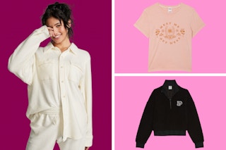 collage of PINK apparel