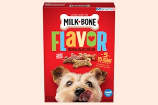 milk bone flavor snacks on template