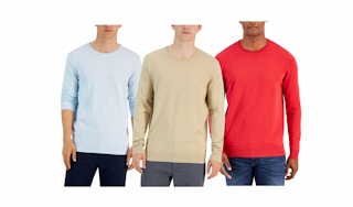 men wearing different colors of a sweater