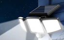 a outdoor solar light on a house