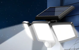 a outdoor solar light on a house