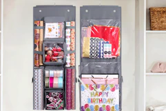 Hanging Gift Wrap Organizer