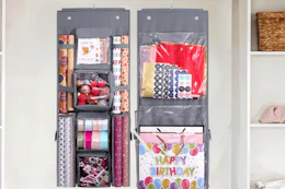 Hanging Gift Wrap Organizer