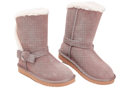 Women's Suede Bow Short Boots