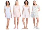 Juniors' Puff-Sleeve Dress