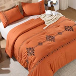 Embroidered Boho Comforter Set