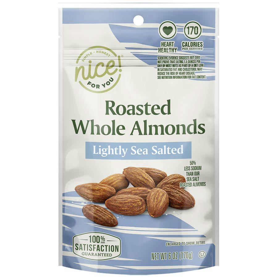 2 Nice Roasted Whole Almonds Bags