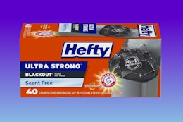 Hefty 40-Count Ultra Strong Trash Bags: Get 2 for Under $12 on Amazon