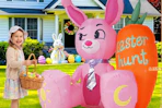 easter inflatable in front of house