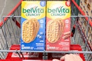 belvita breakfast biscuits in costco shopping cart