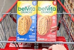 belvita breakfast biscuits in costco shopping cart