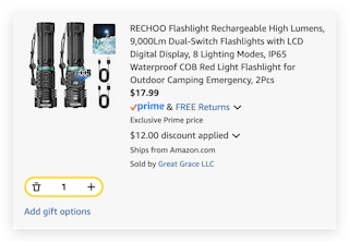 RECHOO Flashlight Rechargeable High Lumens