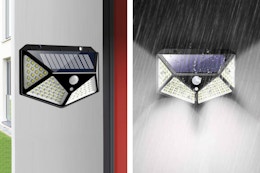 This Set of 2 Solar LED Outdoor Motion Lights Is Only $17 (Reg. $70) card image