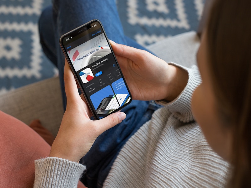 Someone about to download the American Airlines app