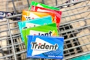 trident gum packs in shopping cart