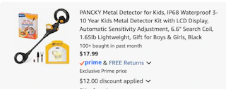 kids' metal detector Amazon receipt