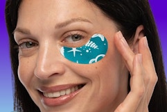 woman wearing one under-eye patch