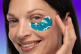 woman wearing one under-eye patch