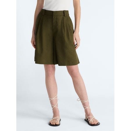 Scoop Women's Pleated Bermuda Shorts