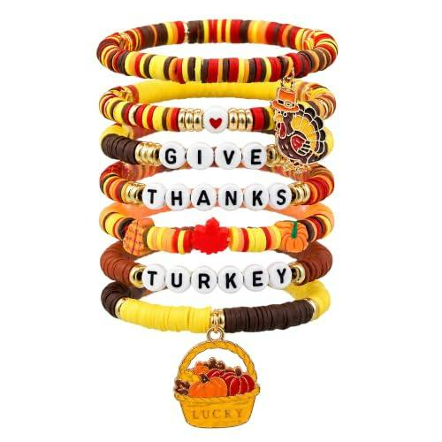 Thanksgiving Heishi Bracelet Set