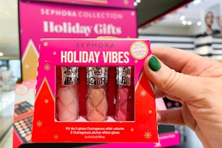 sephora holiday gift sets being held