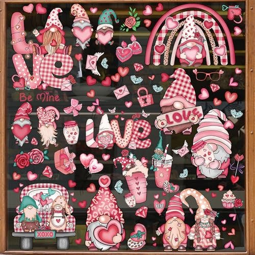 Valentine's Day Window Clings