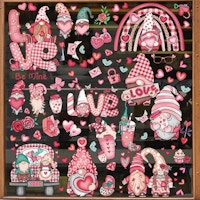 Valentine's Day Window Clings