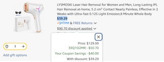 Laser hair remover cart