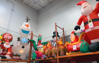 home depot christmas inflatables on shelf