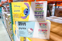 Stitch or Hello Kitty Pyrex Glass Food Storage Set, $17.99 at Costco card image